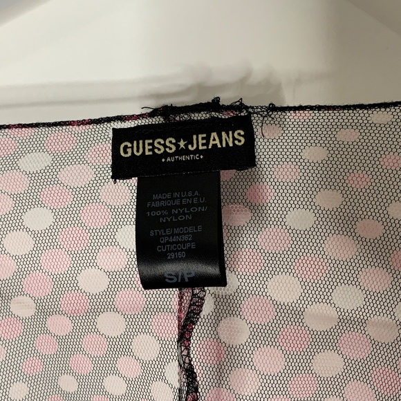 Guess Polka Dot Sheer Pancho Sz Small - Picture 2 of 2